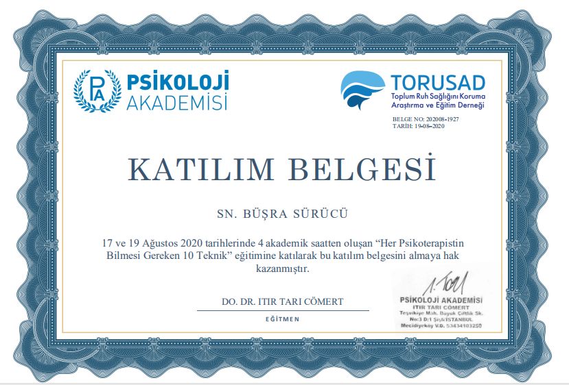 Psk. Büşra Sürücü Durak - Psikoloji
