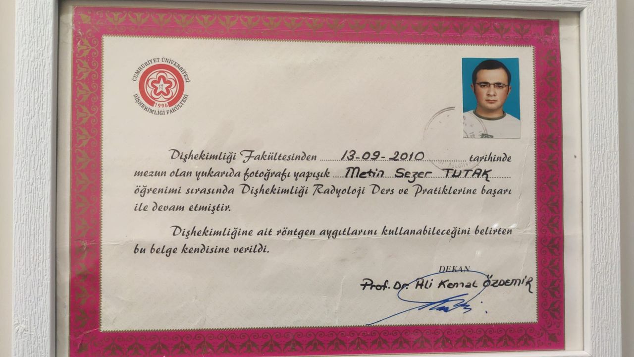 Dt. Metin Sezer Tutak - Diş Hekimi