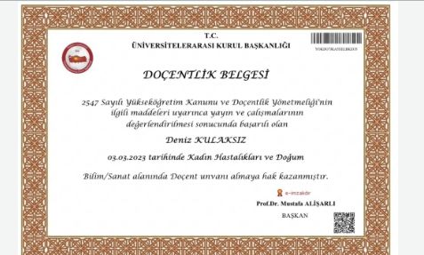 Doç. Dr. Deniz Kulaksız